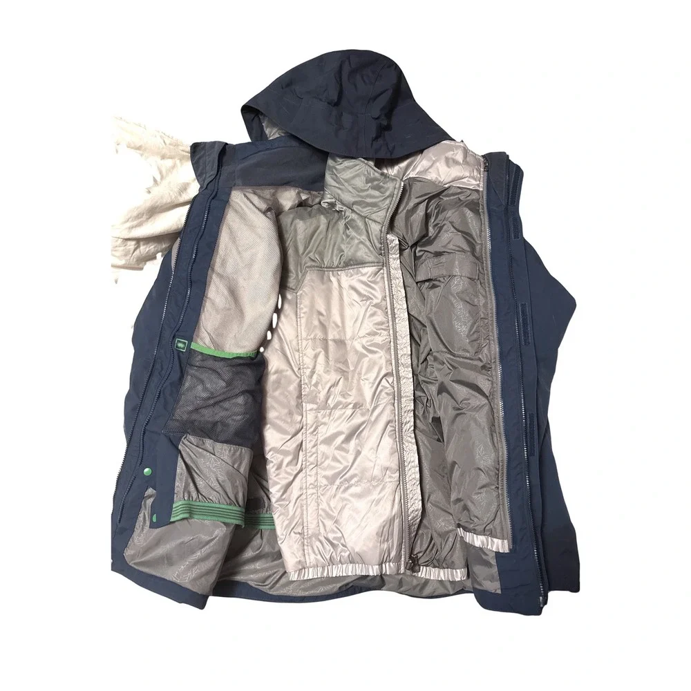 The North Face Vortex Triclimate Jacket Mens XL 3-in-1 HyVent F09 Blue Gray EUC